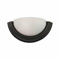Thomas 1-Light Wall Sconce in OILED RUBBED BRONZE with White Glass 5151WS/10
